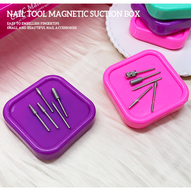 Nail Drill Storage Magnet Box