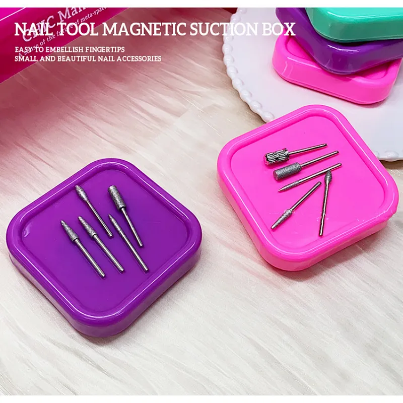 Nail Drill Storage Magnet Box